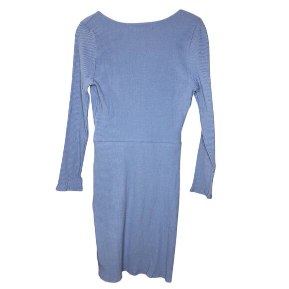 FP Beach NEW All About The Selfie Mini Dress Size L Ribbed long sleeve bodycon - Picture 3 of 9